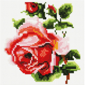 Алмазная вышивка Белоснежка «Изящная роза»