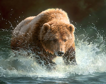 Алмазная вышивка Гранни «Медведь на рыбалке»