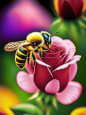 Пчела и роза | Артикул: AGP3