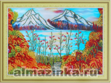 Алмазная вышивка Color KIT «Горы в золоте - алмазная картина с фигурными стразами»
