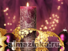 Алмазная вышивка Яркие Грани «Новогодняя свеча»