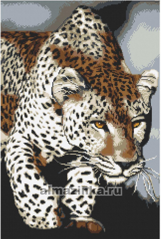Мозаика Алмазное Хобби «Пронзительный взгляд леопарда»