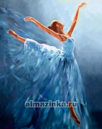 Алмазная вышивка Гранни «Балерина в голубом»