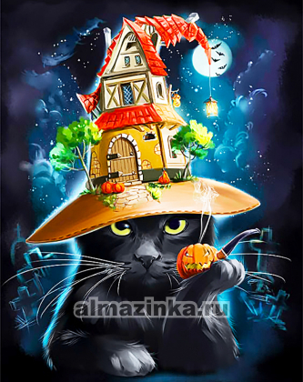 Магический кот Хэллоуин | Артикул: Ag2515