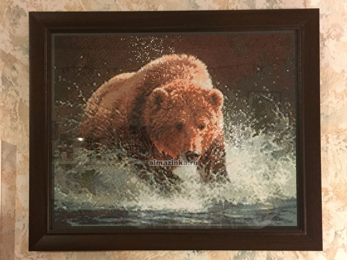 картина медведи на рыбалке