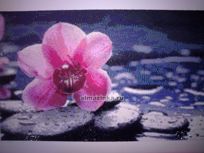 Алмазная вышивка Яркие Грани «Орхидея и камни» Яркие грани DS015