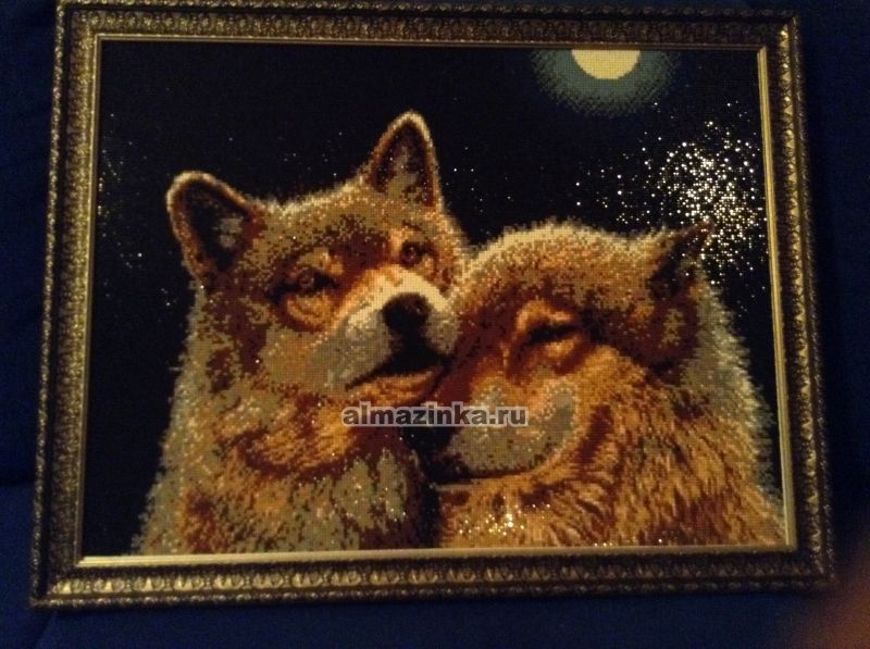Алмазная живопись «Волк и волчица» Алмазная живопись АЖ-1200